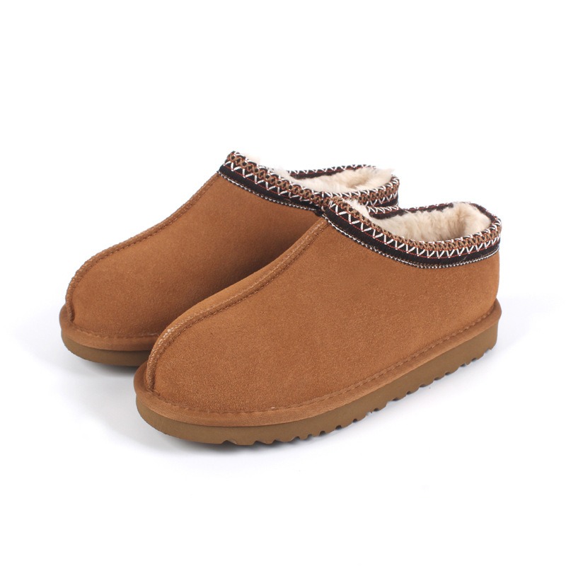 Slippers Designer Women Shoes Platform Slides Snow Boots Fashion Scuffs Ultra Mini Chestnut Wool Fluffy Genuine Leather With Box Size 35-45