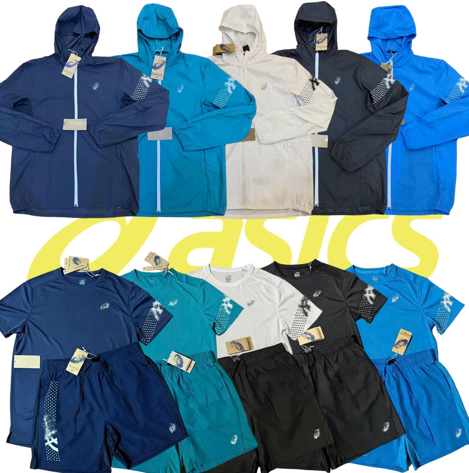 Asicsly jacket Tracksuit Mens Shorts T Shirt Miller Sets Shorts Tracksuit windbreaker jacket designer Ensemble Homme Sports Wear Quick Dry Surveteme