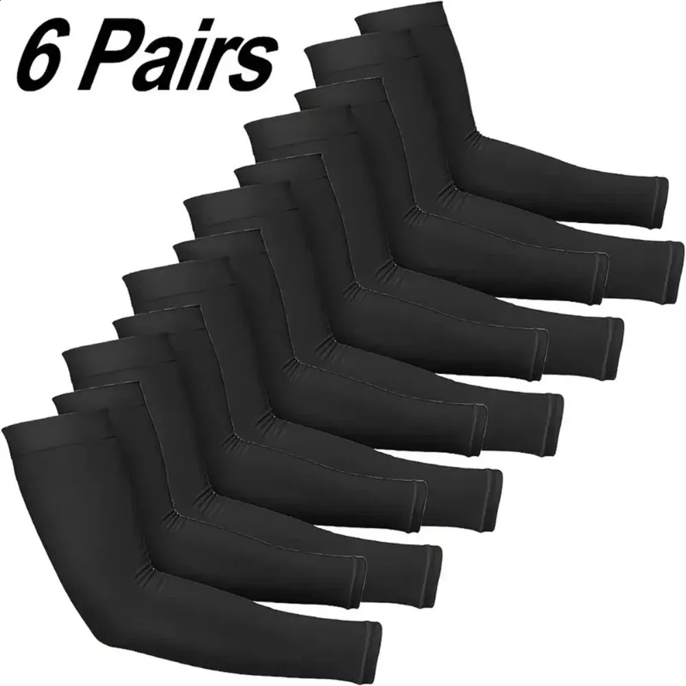 6 pairs unisex cooling arm sleeves compression breathable for men women sports outdoor UV protection use 260717