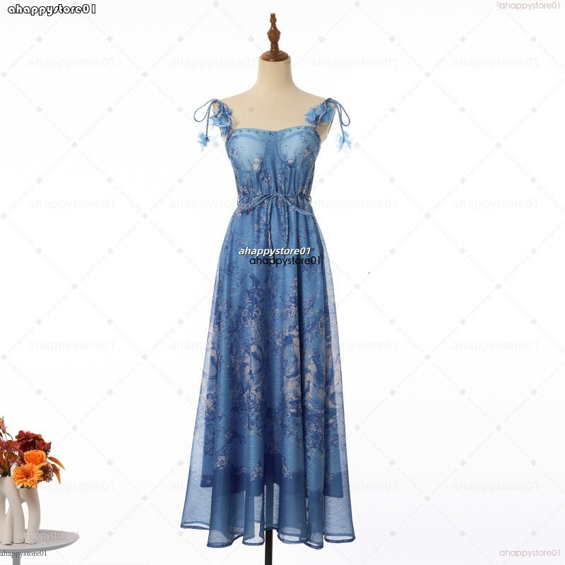 dress Designer Women Spring high quality Fashion Lantern Sleeve Belted Dress Charming Evening Dresses Puff Long Sleeve High Waist summer Dress 6aa