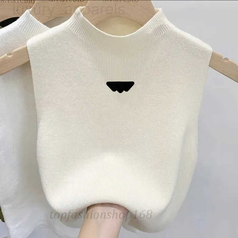 Designer womens vest t-shirt sweater Women vests Sweaters spring fall loose Letter round neck pullover knit waistcoats sleeveless vest top waistcoat