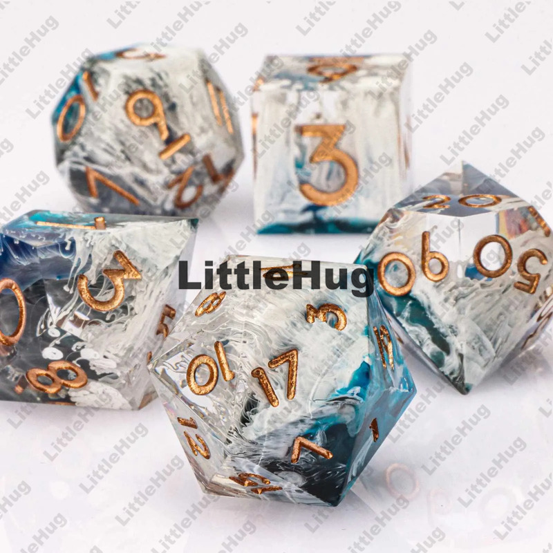 Games Handmad Dnd Polyhedral For Dungeons Dragons And D Sharp Edged LXY91 Resin D Set Gifts D20 Dice S2452318