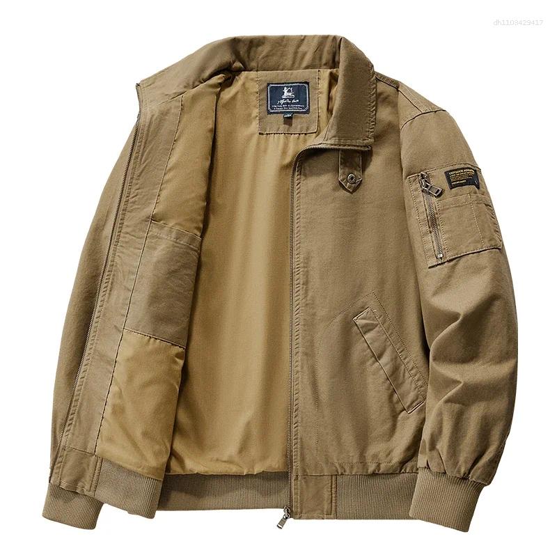 Men's Jackets 2026 Bomber Washed Jacket Men Casual Windbreaker Coat Spring Autumn Outwear Stand Slim Cargo Mens
