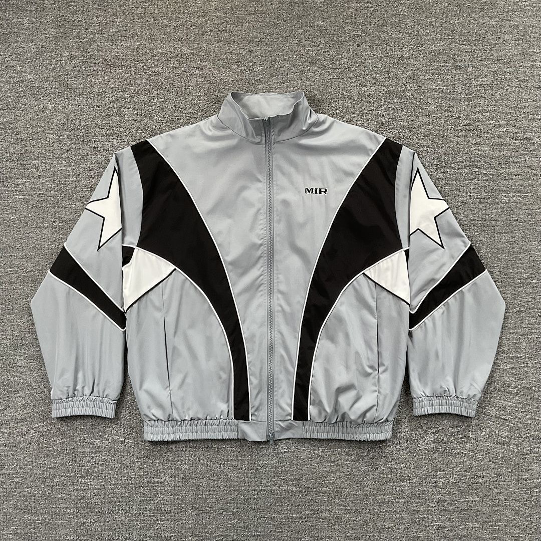Amirishitr Jacket Designer Street Wear Trendy Brand Patchwork AM Letters Embroidery Color Set Casual Sports Full Zipper Cardigan Men's Loose Sp