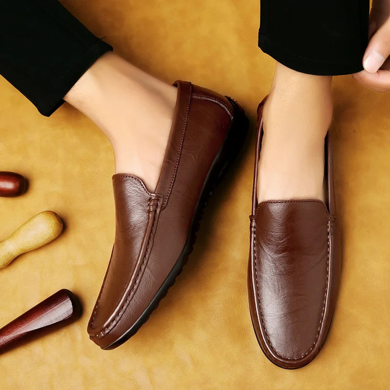 High Quality Mens Business Leather Shoes Dress Casual Shoes for Men Soft Genuine Leather Fashion Mens Comfortable Oxford Shoes 260724
