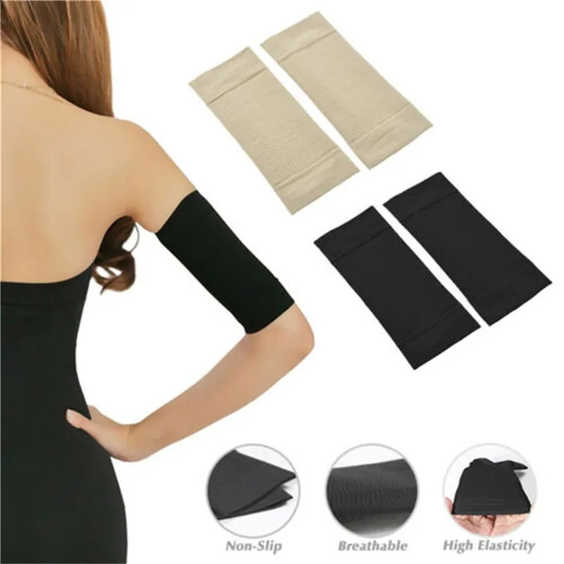 Women Elastic Compression Arm Shaping Sleeves Slimming Shaperwear Mangas Para Brazo Weight Loss Elbow Massager Wraps 260717