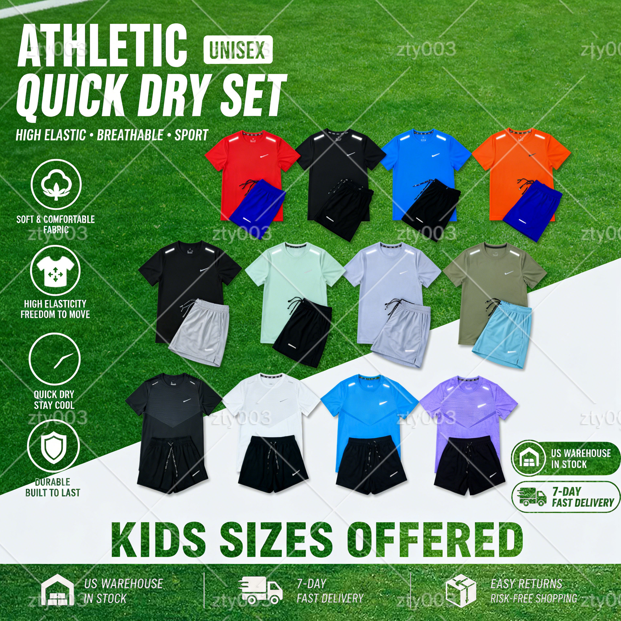 Brand gym designer mens tracksuit men's tech fleece T-shirts set brand prints sweatsuit quick drying breathable summer sports suit t shirt