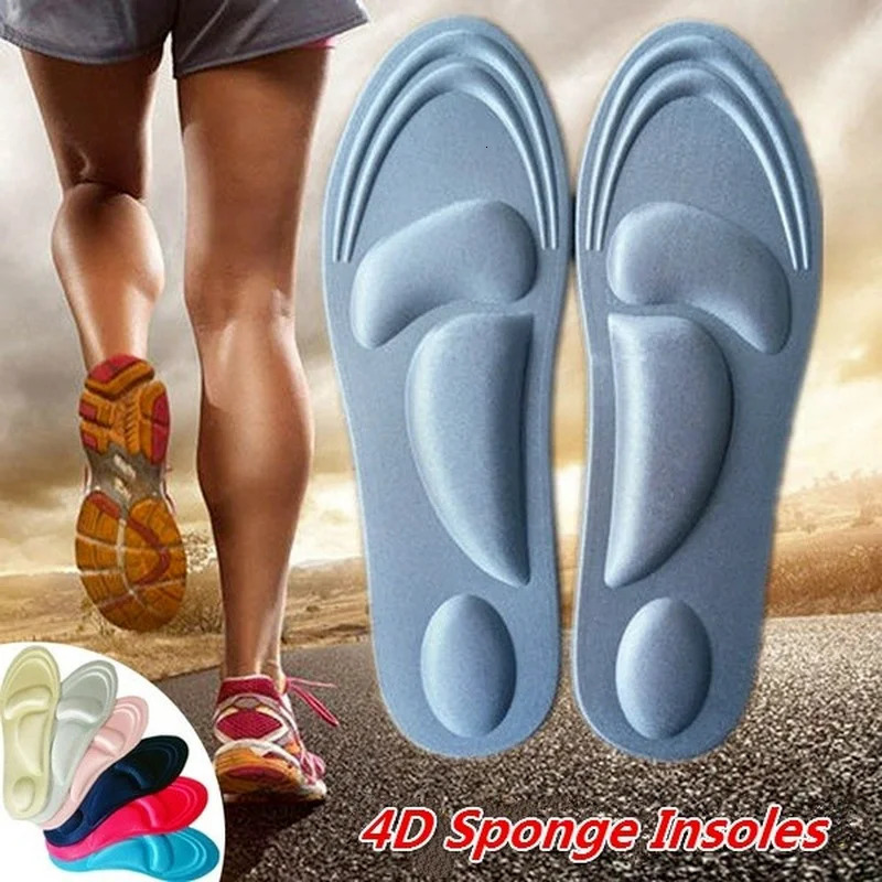 2pcs Sponge Insoles Men Women Pain Relief Soft 4D Memory Foam Orthopedic Insoles Shoes Flat Feet Arch Support Insole Sport Pads 260724BJ