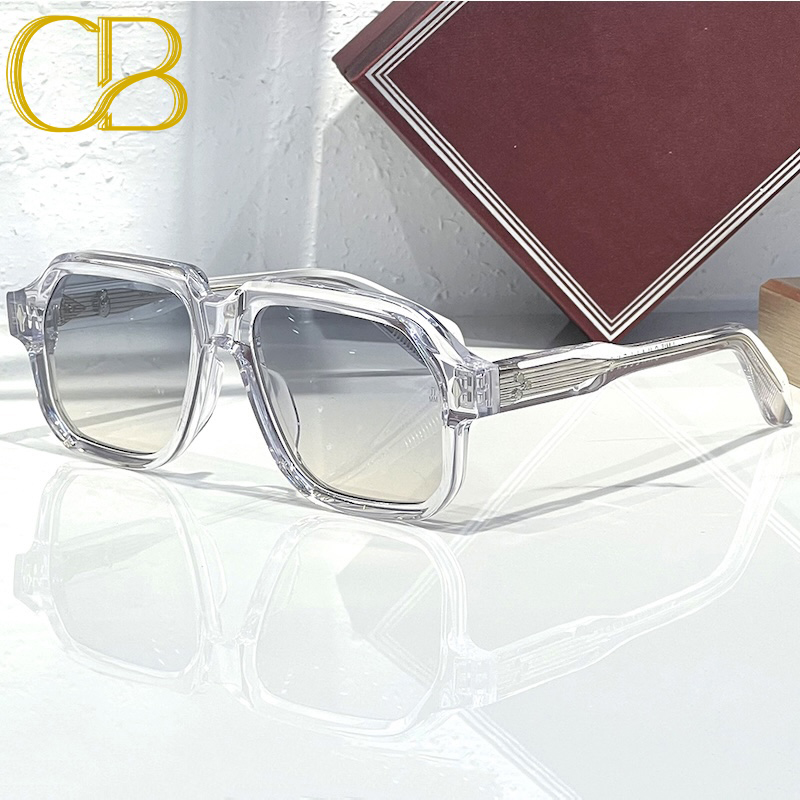 JJMMM Marque Lunettes de soleil CHALLENGER Designer de luxe surdimensionné Pilote de haute qualité Épais Acétate Mode Extérieur Hommes Femmes Lun