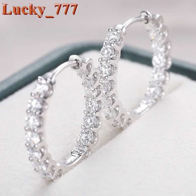 Luxury VVS Lab Grown Diamond Huggie Stud Earrings For Women Men 14K Solid Gold Hoop Earring Jewelry Party Gifts GRM Certified