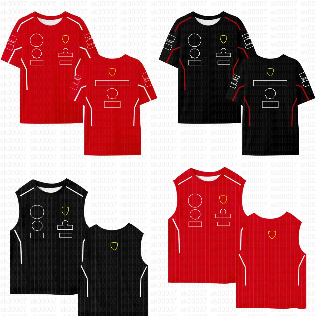 f1 2026 racing short-sleeved T-shirt formula one shirt striped vest red racing T-shirt white sports racing clothes driver suit logo special comforta