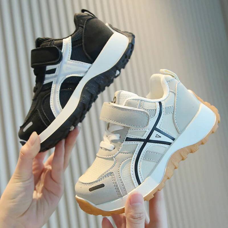 2026 Children's Leather Casual Shoes For Boy Girls Outdoor Running Sneakers Breathable Kids School Walking Sport Non Slip 26Y0724