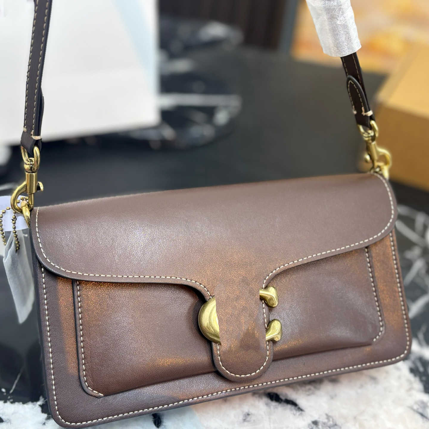 Designer Handbag Women Luxury Rhinestone Zebra Pattern Shoulder Bag Metal Buckle Crossbody Purse Fashion Black Flap Bag High Quality