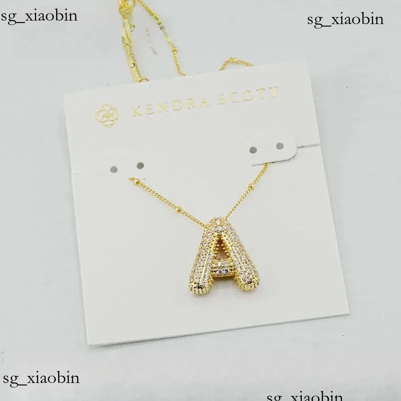 KS A à T Alphabet cristal pendentif colliers Kendraly collier bijoux Scotts chaîne élégance ovale femme collier comme cadeau d'anniversaire