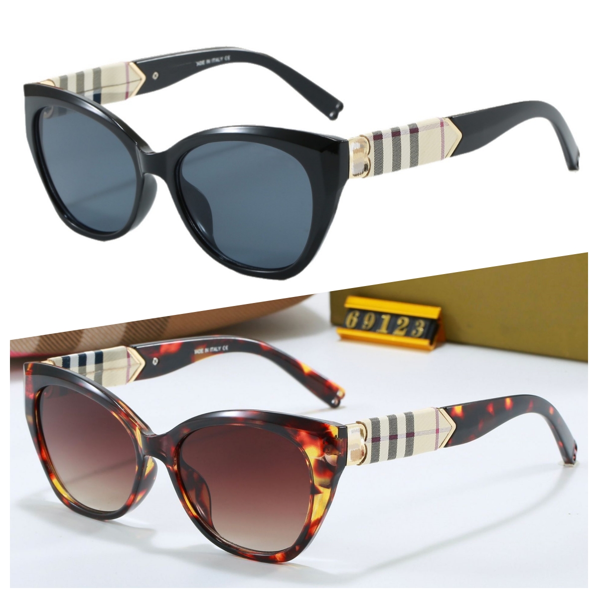 B69123 Cross-border European and American 2025 new small frame butterfly sunshade sunglasses for men and women high-end fashion sunglasses
