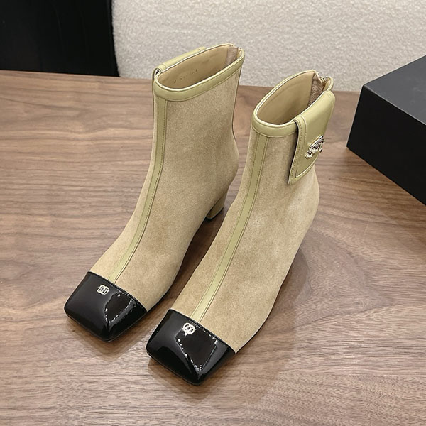 Designer Chunky Platform Heel Women Ankle Boots Fashion Back Zippers Shoes Autumn Winter High Heel Leather Mid Calf Botas Size 35-41 free shipping