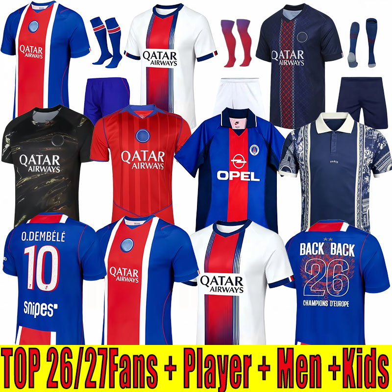 26/27 psges Jerseys 3XL 4XL KVARATSKHELIA BARCOLA O.Dembele G.RAMOS Kits XXXL XXXXL 2026 maillot paris st germain de foot HAKIMI SERGIO Paris maillo