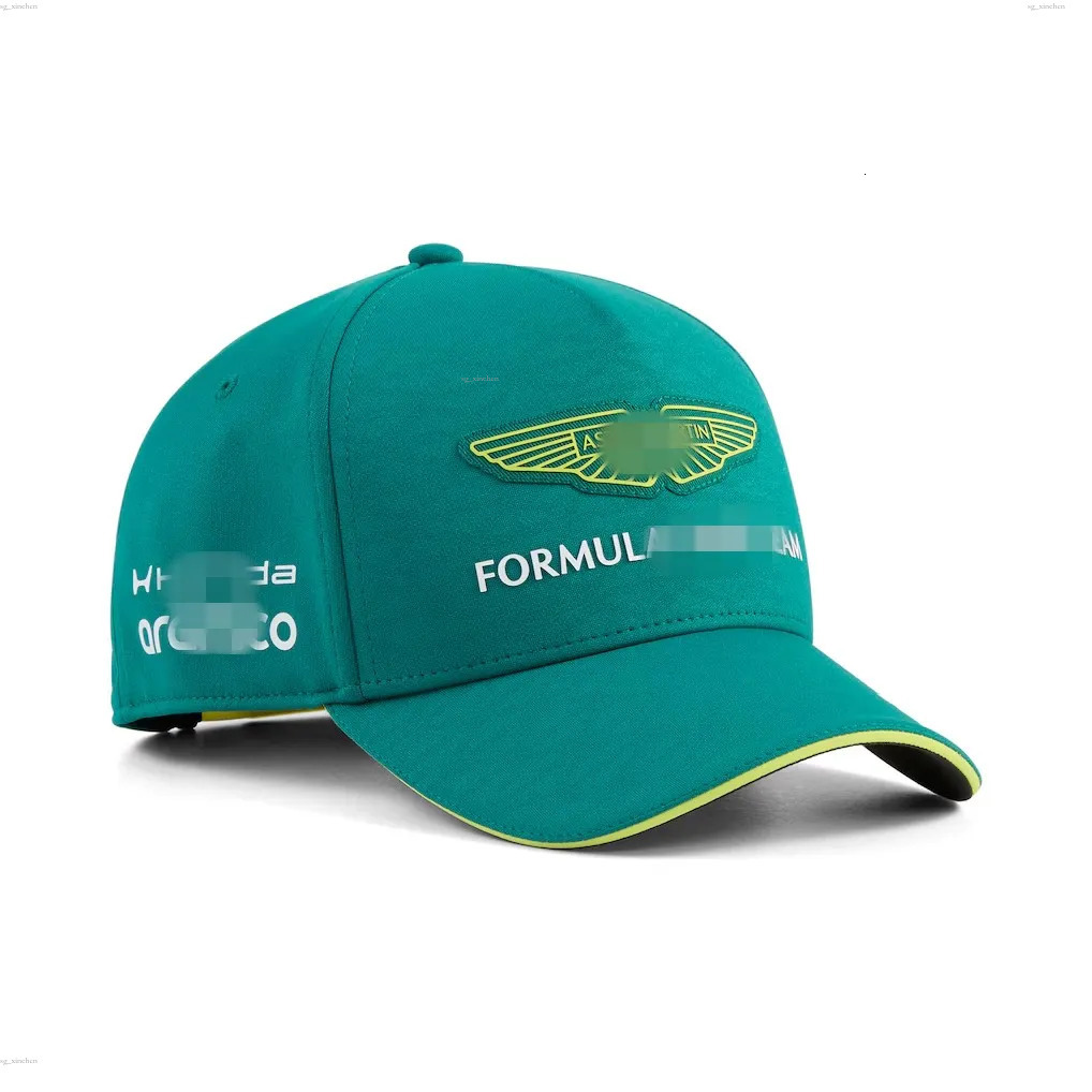 Wholesale High Quality Ball Caps Fashion Aston Martin F1 Match Hat Spanish driver Fernando Alonso Green Welfare baseball cap