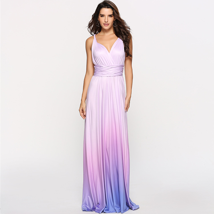 Plusieurs façons de porter des robes et des robes de soirée longues, y compris le dos croisé, le dos ouvert, les bretelles sexy et les couleurs d