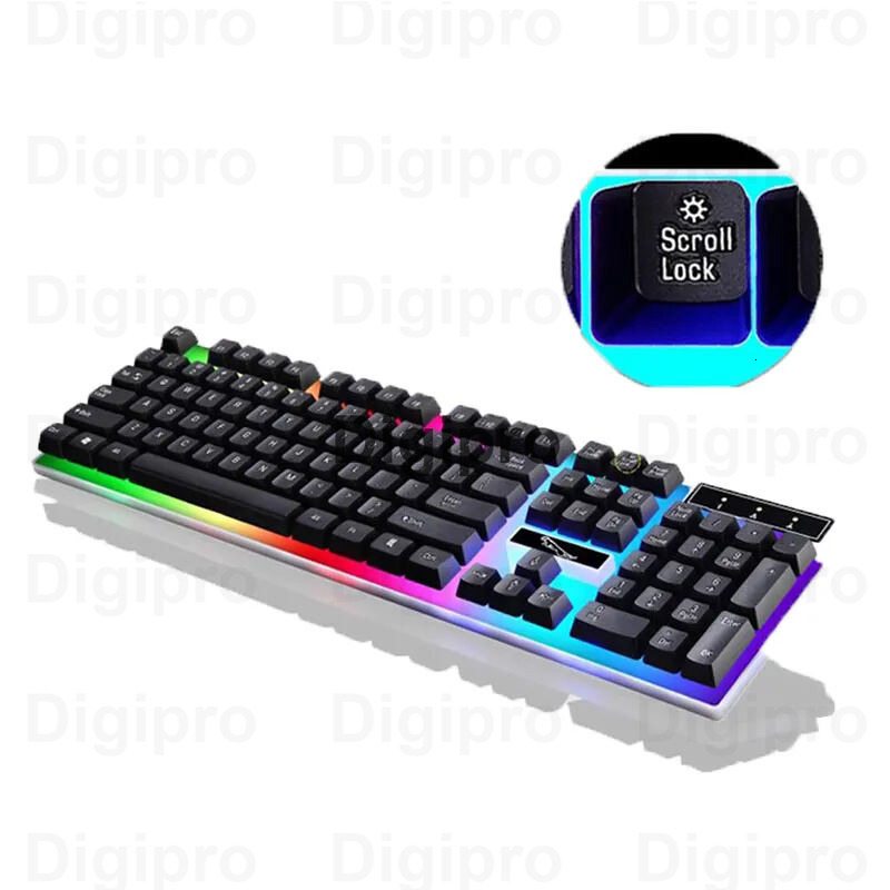 Tastiera per computer Tastiere da gioco retroilluminate per desktop USB cablato Illuminous Gamer XKW83 Tastiera per PC retroilluminata a LED per uff