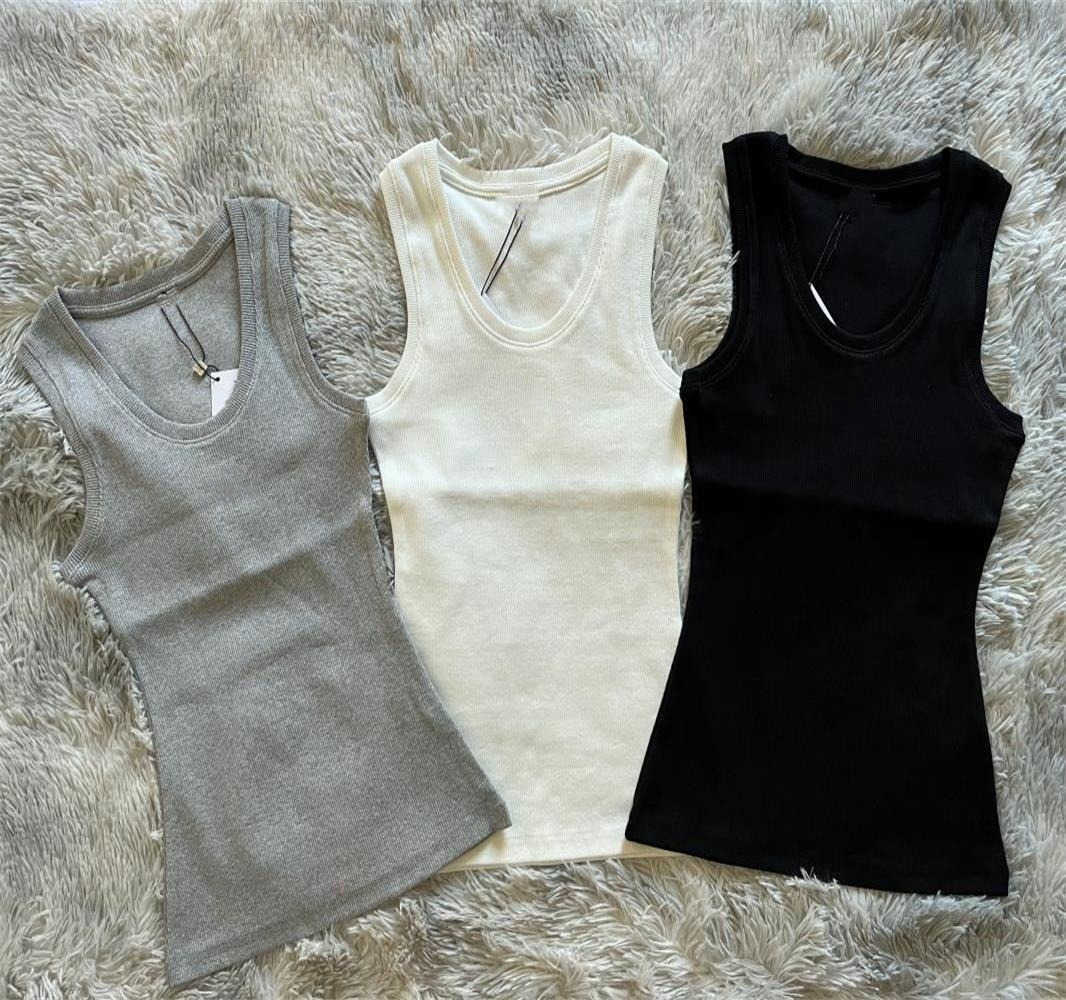Women Top Tanks Vest T Shirts Embroidered Cotton-blend Tank Tops Designer Skirts Yoga Suit Two Piece Dress Bra Vest Ladies Solid Vintage T Shirt Fem