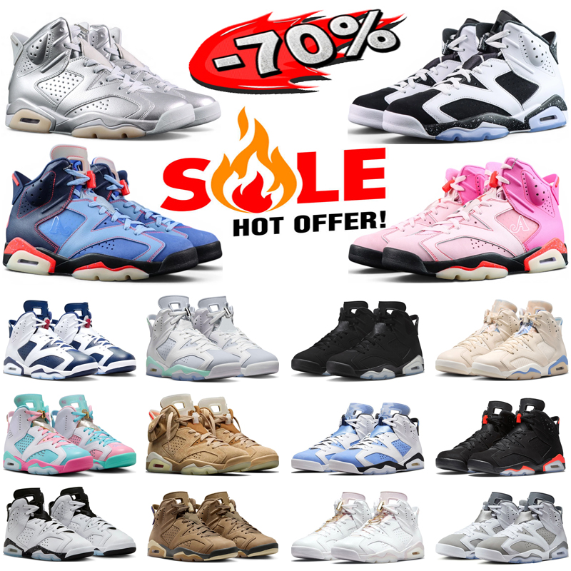 designer basketball shoes 6 6s mens sneakers woman trainers Sashiko Oreo Metallic Silver Black Cat sport wholesale shoe with box