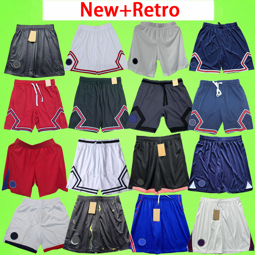 psgPsg 2025 2026 2027 pantaloncini da calcio Pantaloni da calcio retrò 25 26 27 kit da uomo parigi barcola dembele tifosi versione giocatore bianco