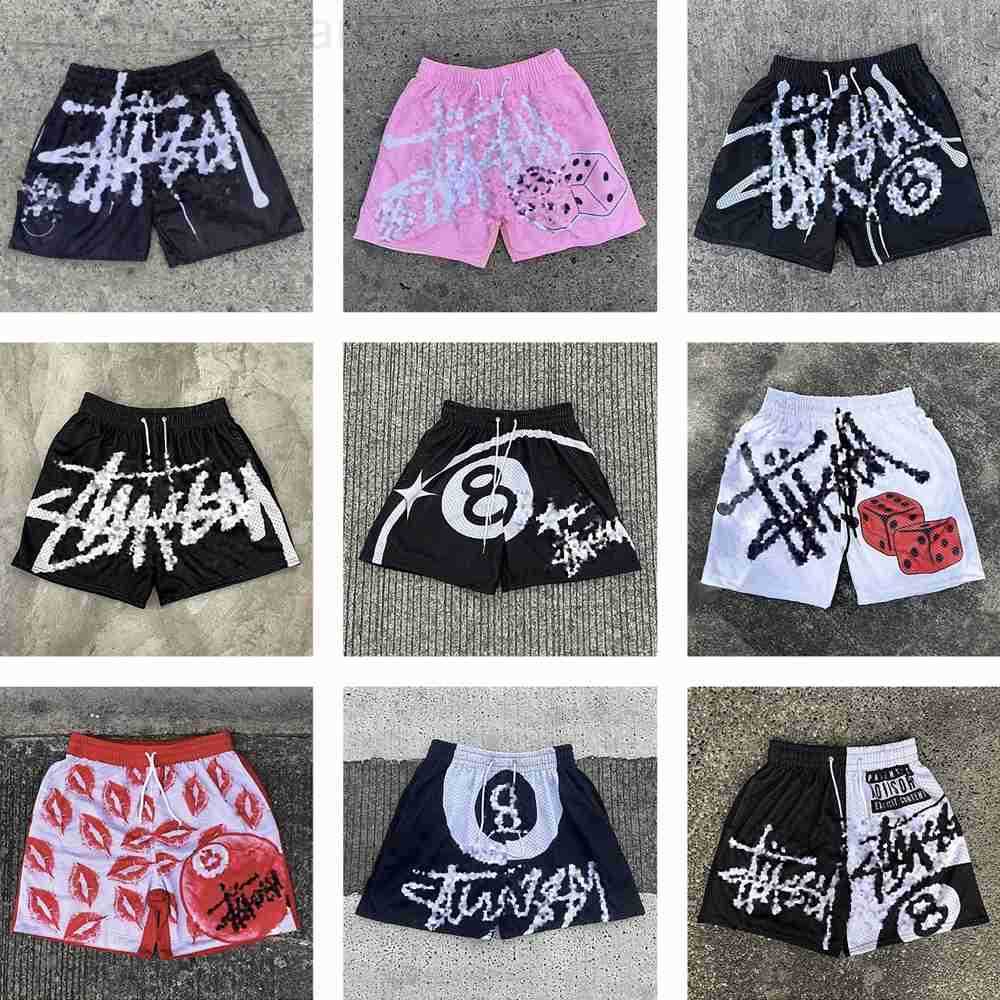 Designer Mens Shorts Printing 2025 Summer Fast-drying Sports Casual Words Dice Mesh Drawstring Comfortable STU