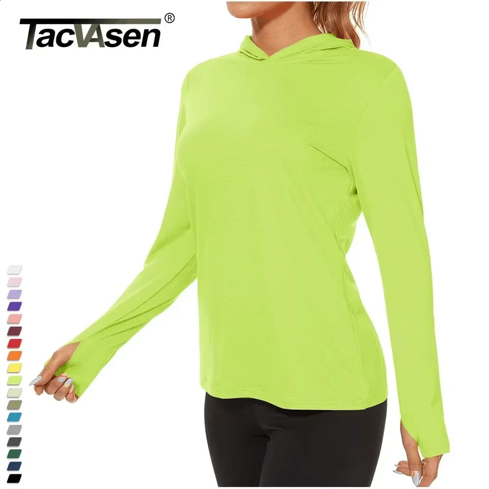 TACVASEN Summer UV/Sun Protection Outdoor Hooded T-shirt Womens Hoodie Shirt UPF 50 Long Sleeve Fishing Hiking Athletic Shirts 260723