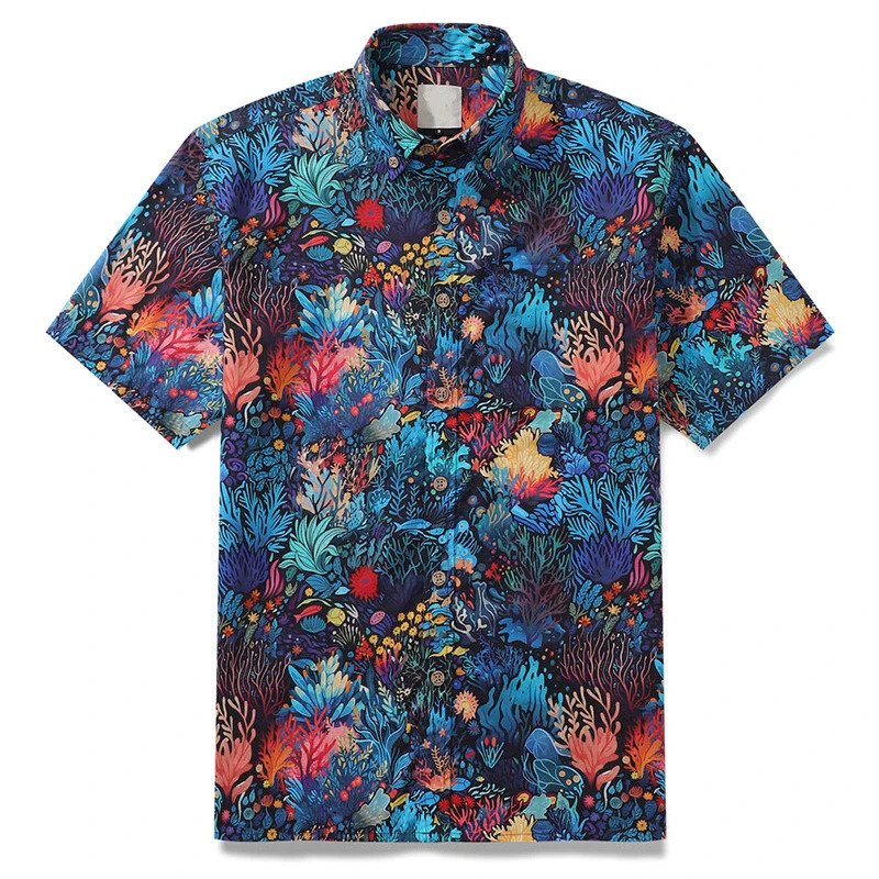 Hawaii Shirts Flower 3d Print Mens Blouse Holiday Party Tops Oversized Tee Shirt For Men Clothing Harajuku Floral Camisa Lapel 260717 20