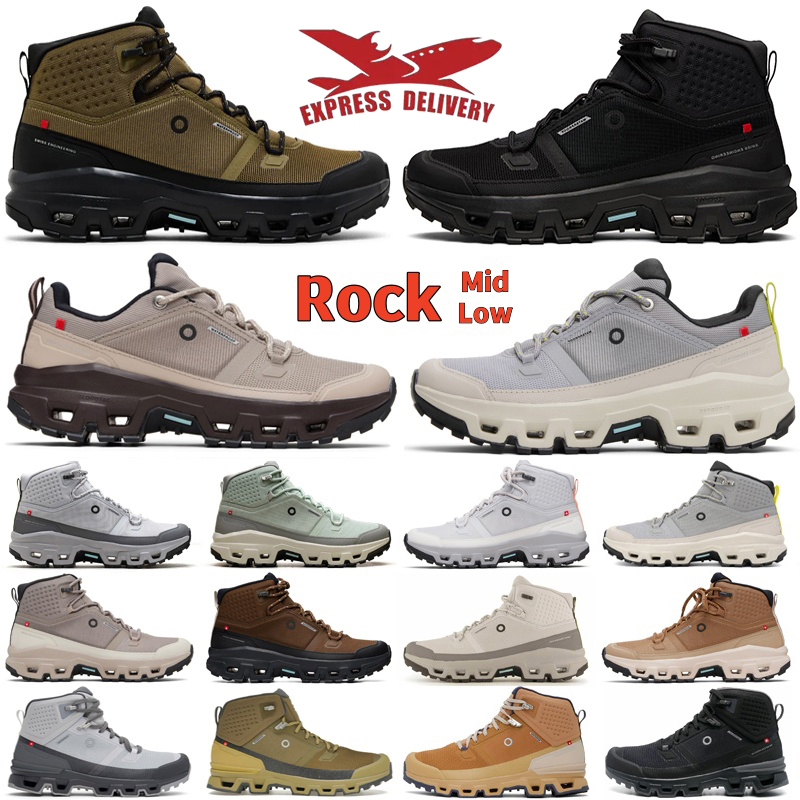 Designer Boots OC Cloudrock 2 Waterproof Low Mid Trek Mens Womens Sneakers Outdoor Hiking Shoes Classic Triple Black Eclipse Cinder Hunter Platform