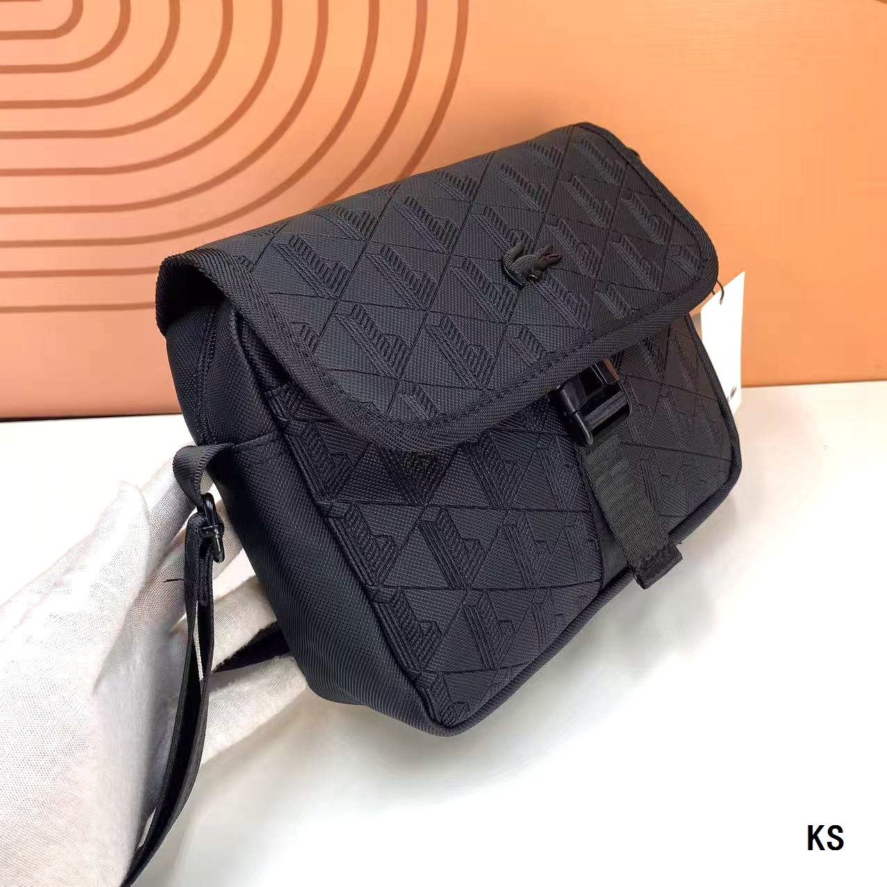 Sac de créateur unisexe Heritage Jacquard monogramme, sacoches à rabat avec fermeture à boucle, sacoche de reporter à large sangle pour hommes et
