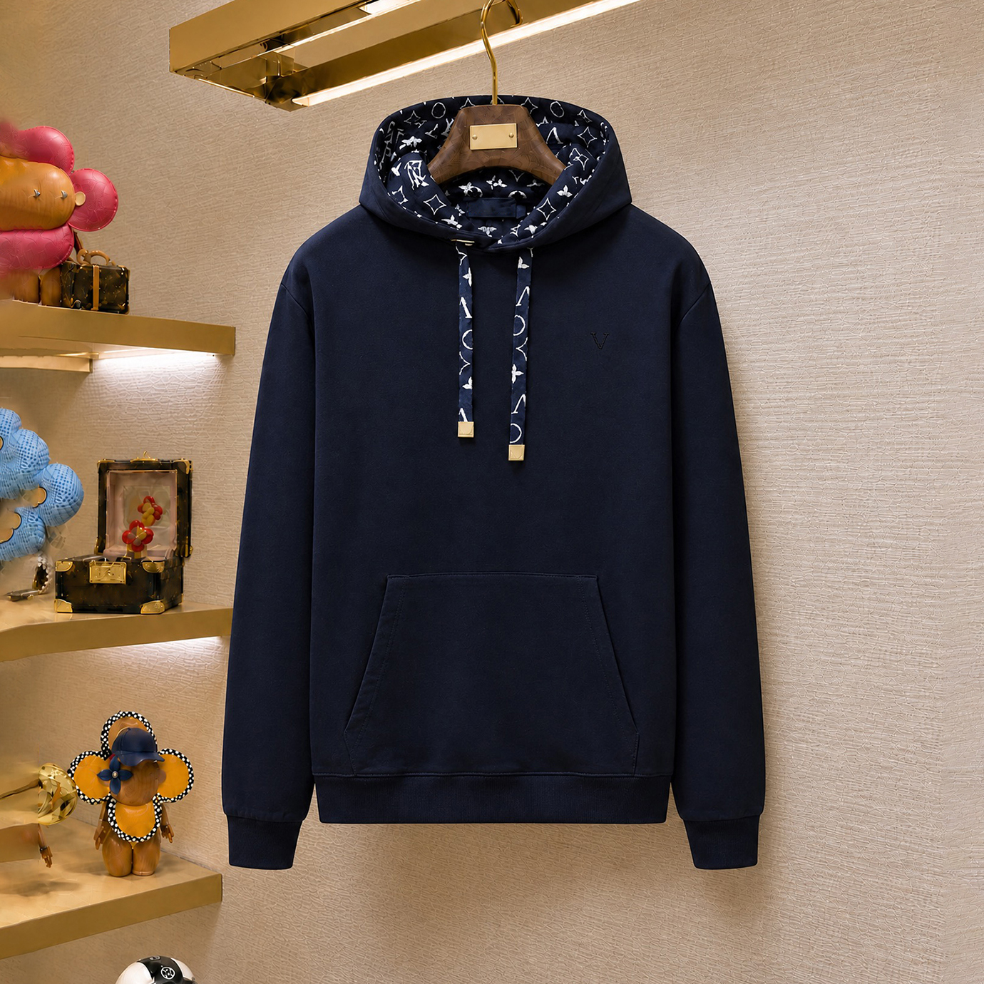 Designer brand high-quality men's luxury hoodie, full body letter printed lining drawstring pullover sweatshirt casual streetwear hoodie