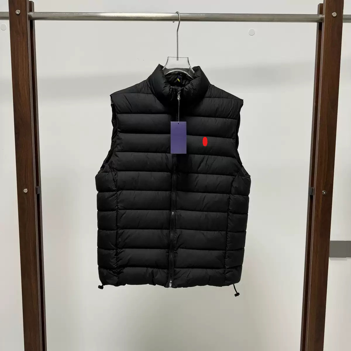 puffer Polo hoody Warmer Gilet Puffer Vest Jacket Men Stand Collar Zipper Button Embroidery Casual Slim Down Winter Womens Horse Vests Jackets Q2609