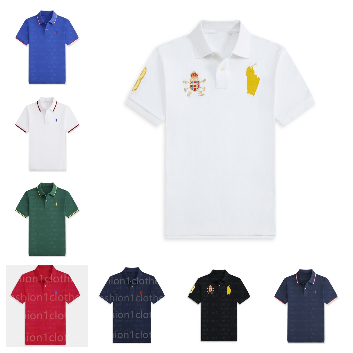 Designer tshirt mens polo shirt brand mens clothing tees embroidery womens polo homme pure cotton tshirts summer casual short sleeve clothes