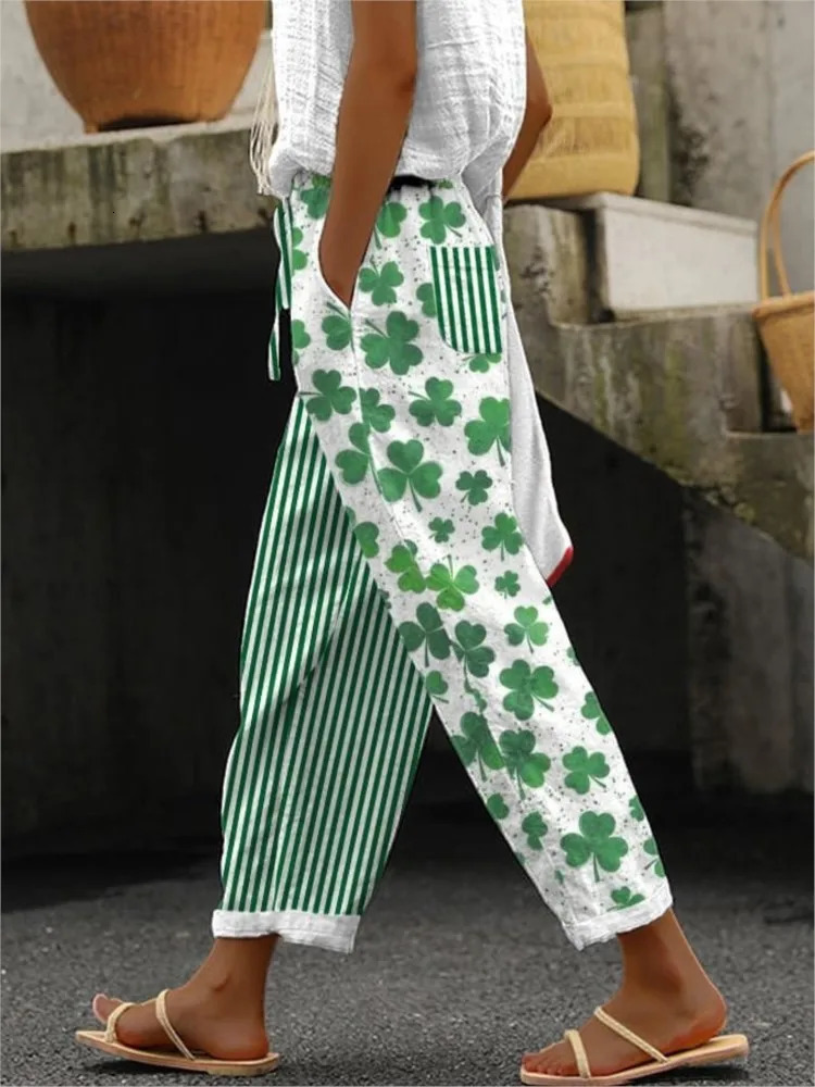 Womens Athleisure Loose Straight Cropped Pants Multi-Pocket Drawstring Cargo Pants Summer Fashion Solid Holiday Women Pant 260723