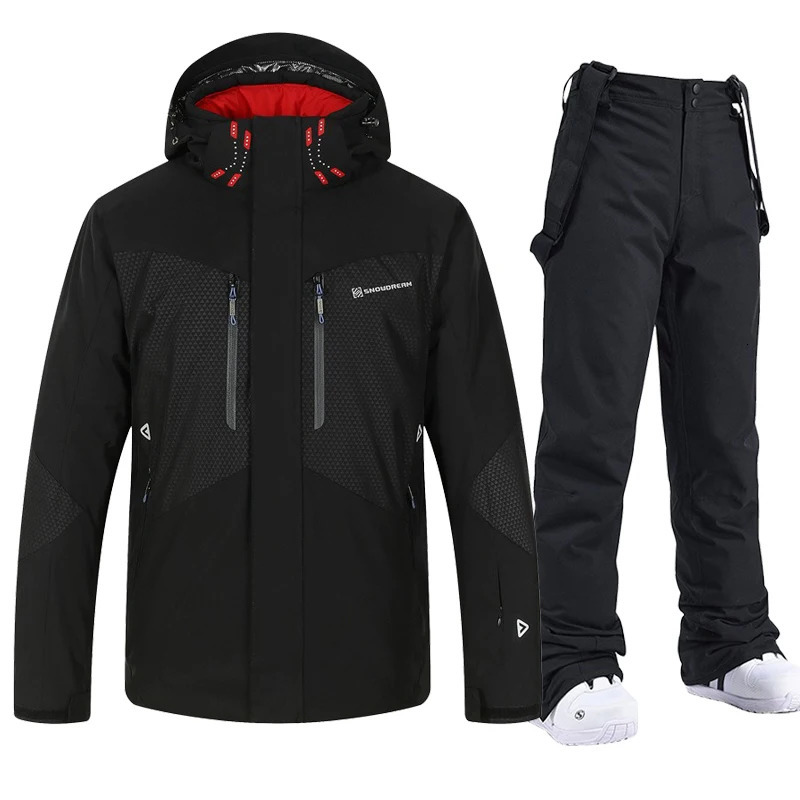 Winter High Quality Ski Suit Men Waterproof Windbreaker Snow Jacket and Baggy Pants Warm Snowboard Outdoor Snowmobile Clothing 260725BJ