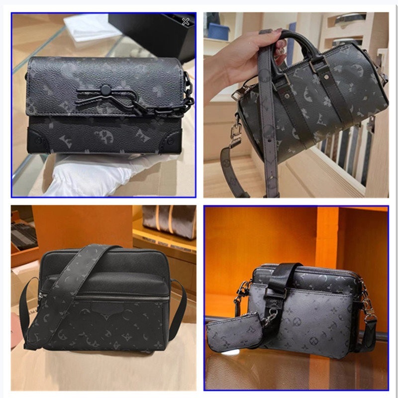 designer bag Trendy 2025 New Genuine Leather Men's Crossbody Messenger Versatile Casual Box Fashion tote bag Shoulder Bag