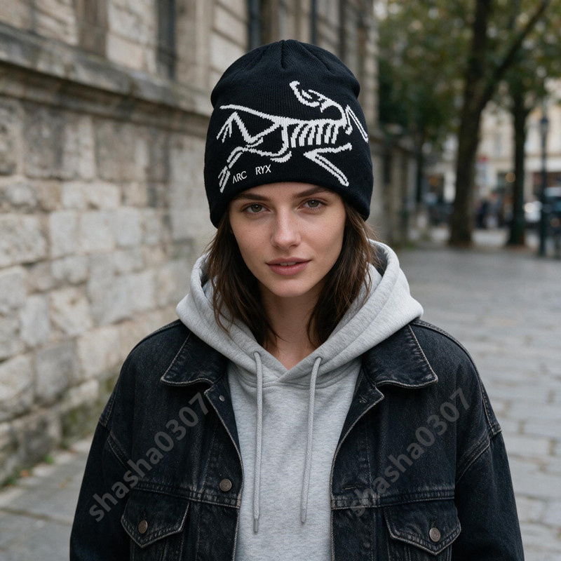 Arc Beanie Fashion Bonnet Winter Knitted Designer Beanie Men Women casual Stone Hats High-Quality Knit Warm Beanies Hats Female Beanie Caps Winter H