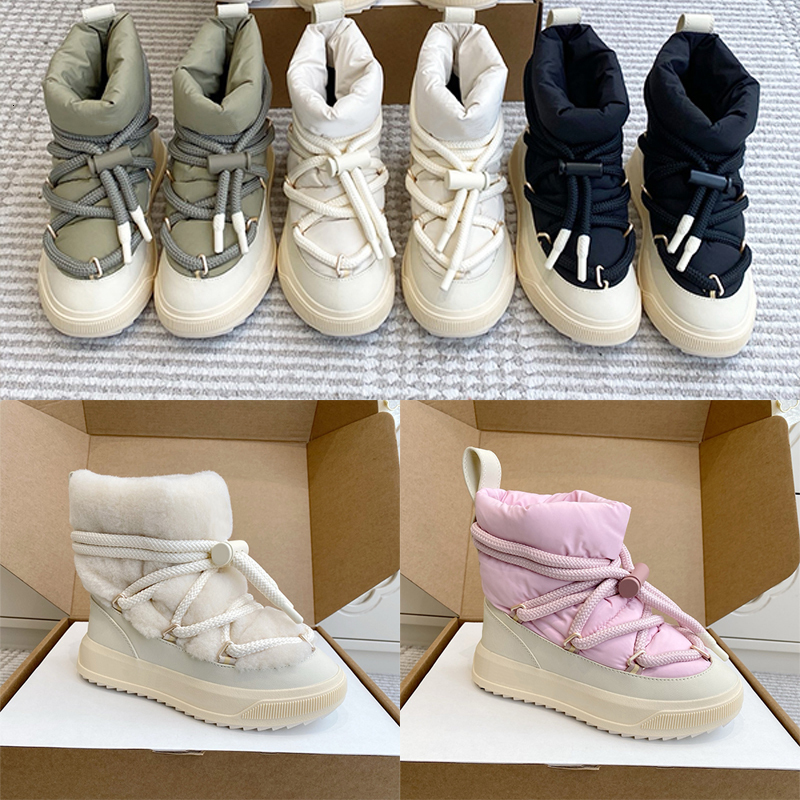 New Winter Luxury Snow Boots Hot SalesLuxury Down Boot For Men Women Nylon Ankle Boots Shearling Puff Boot Winter Warm Fur Boot 1005
