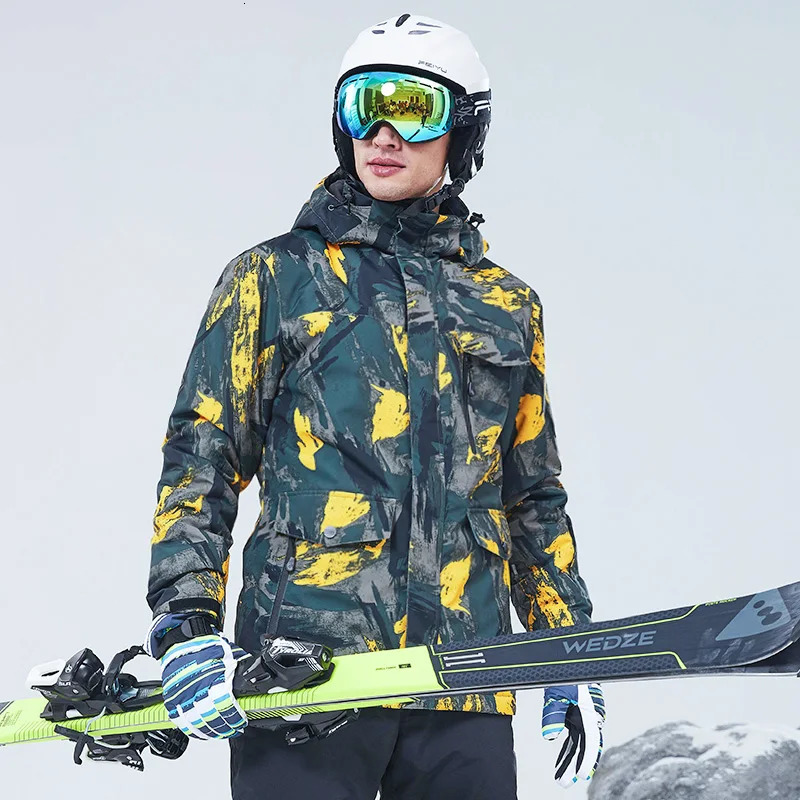 Winter Waterproof Ski Suit For Men Windproof Thick Warm Skiing Jacket and Snow Pants Set Outdoor Male Snowboarding Clothing 260725BJ
