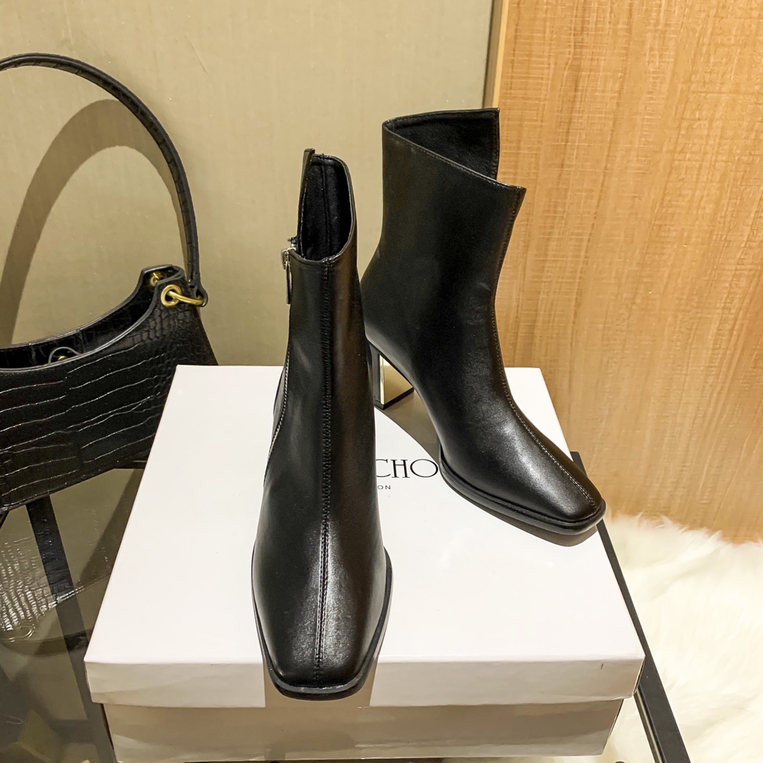 Designer Women Heels Boots Pointed Ankle Thin 8cm Heel Leather Shoes Sexy 2026 Winter Trend Brand Elegant Boot Free Shopping Size 35-42