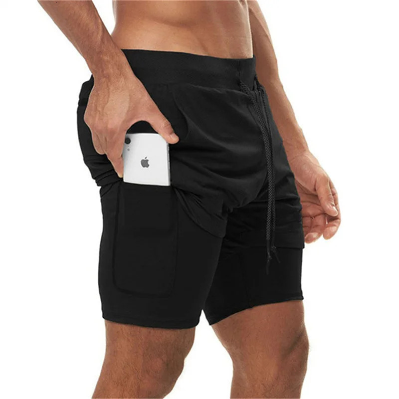 Mens Summer Camo Running 2 in 1 Double deck Quick Dry Mesh Breathable Multi pocket Men Casual Sports Shorts 260724