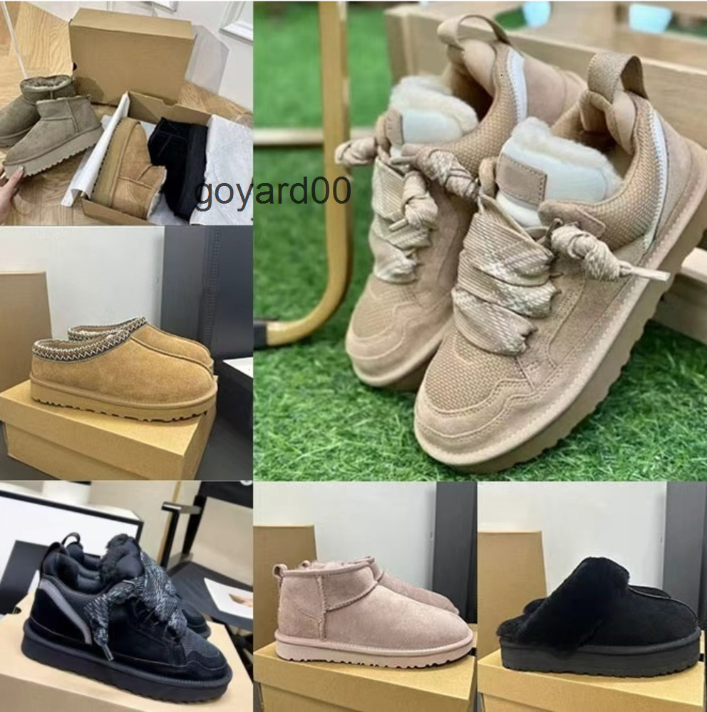 2026 Diseñador Tazz Tasman bajo mel Sand Trainer plataforma bota Australia botas de nieve mujeres botines de piel de oveja para hombre zapatos de in