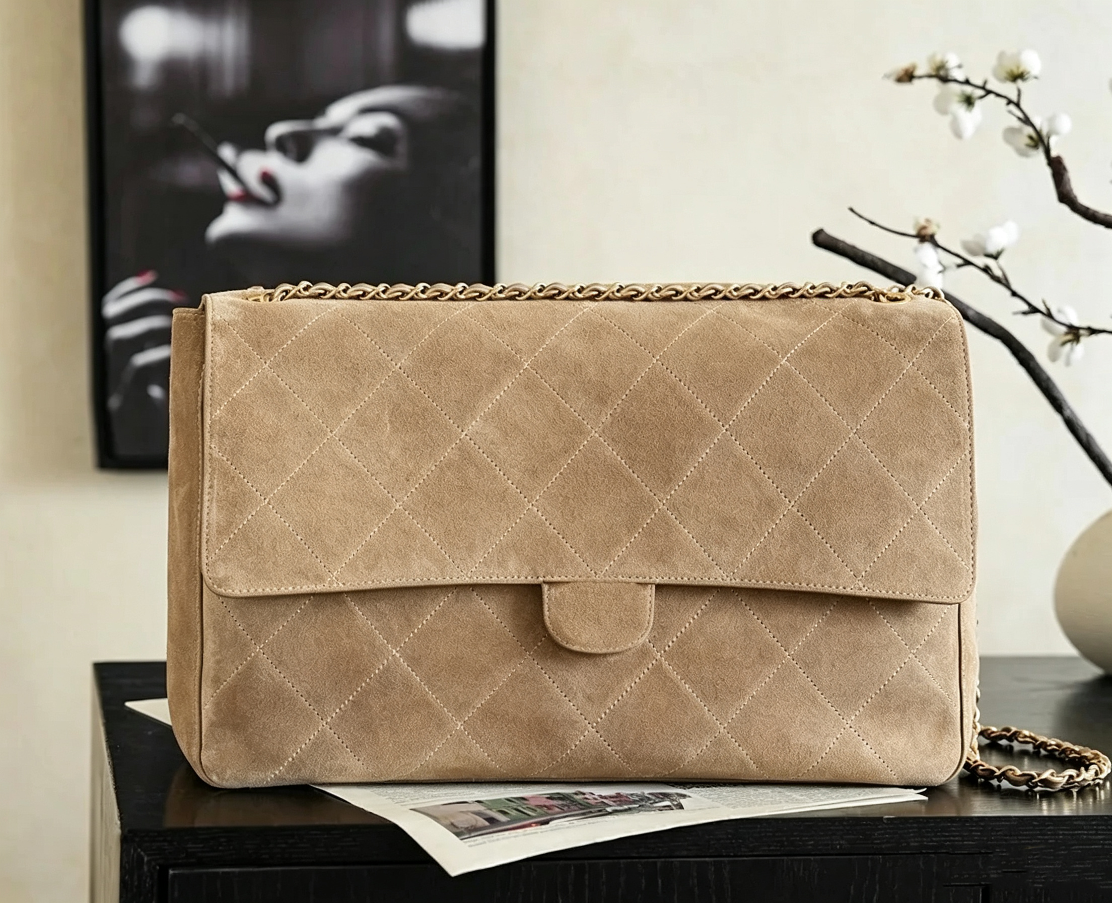 12A Large capacity shoulder bagHippie bag high-quality designer bag 26S early spring collection tote shoulder bag retro suede handbag armpit CC bag