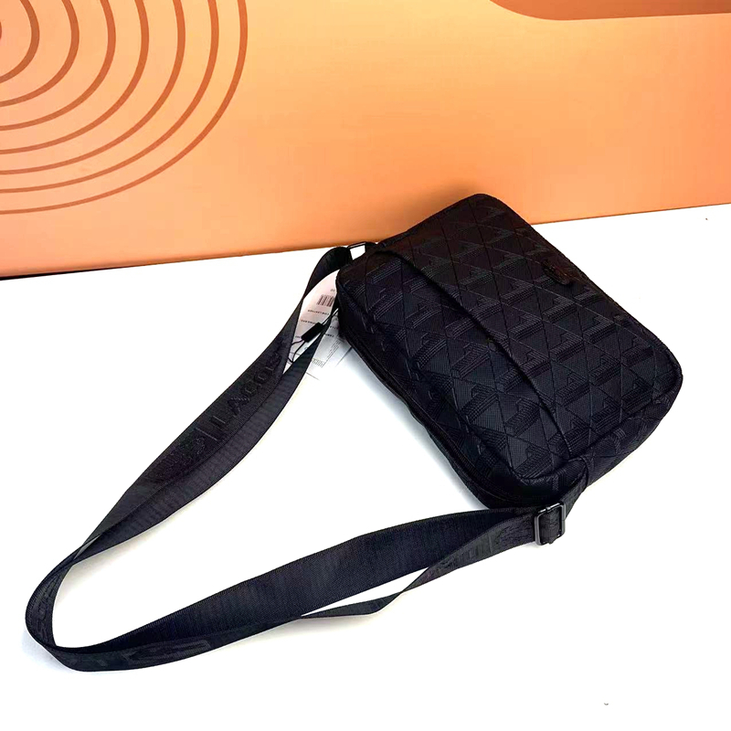 Designer Unisex Heritage Jacquard Camera Bag Geometric Monogram Reporter Satchel Zip Pocket Wide Strap Men Women Urban Daily Casual Crossbody Should