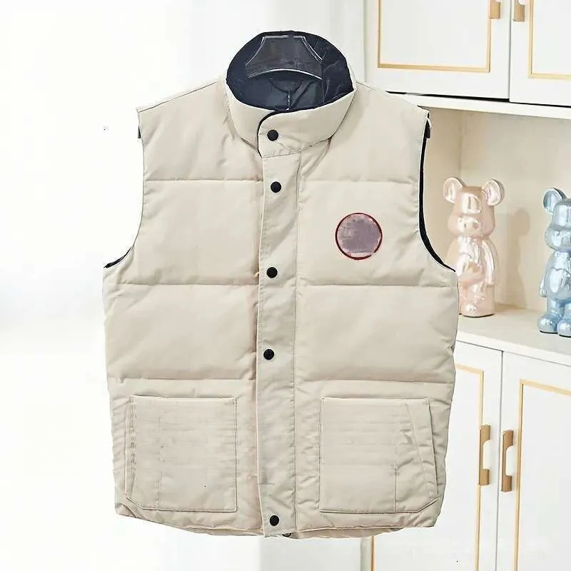 canada jacket goocepuffer Chili Wack Pilot Jacket Designer Vest Body Warmer Jacket Men Stand Collar Zipper Button Letters Pattern Casual Slim Waistc