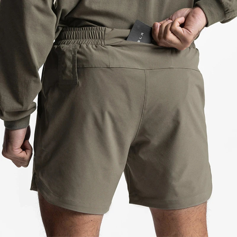 Summer Gym Jogging Exercise Mens Sports Fitness Quick drying Multiple pockets Running Men Casual Shorts 260724