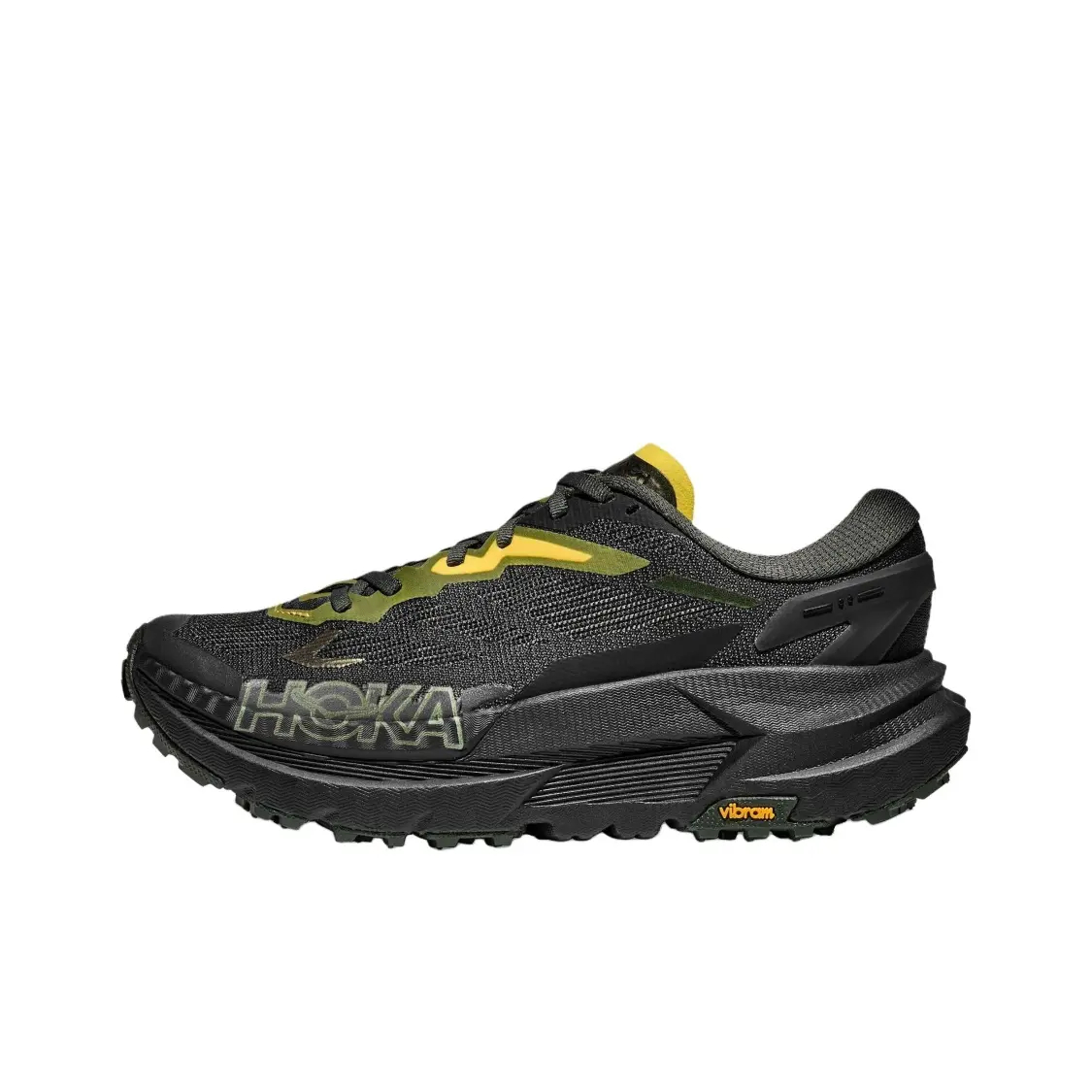 hoka mafate x trail running shoes vibram antislip outsole breathable mesh upper cushion outdoor trekking hiking sneakers mountain offroad athletic f