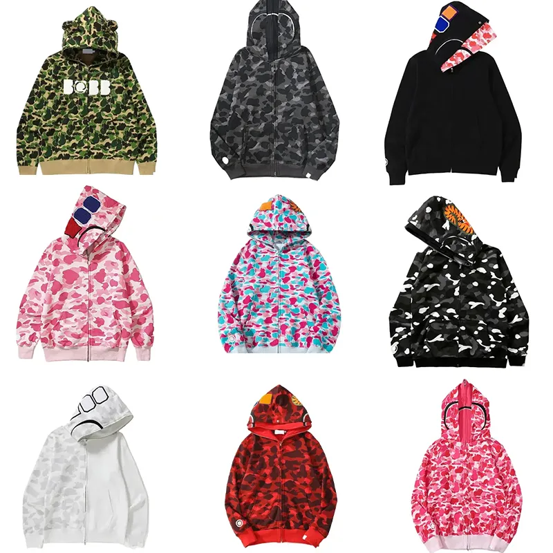 Mens Camouflage Hoodie Jacket Zip Up Designer Hoodie Hoody Pullover Cotton Letter Long Sleeve Casual hoodies Loose Streetwear Couple Sweatshirt Oute